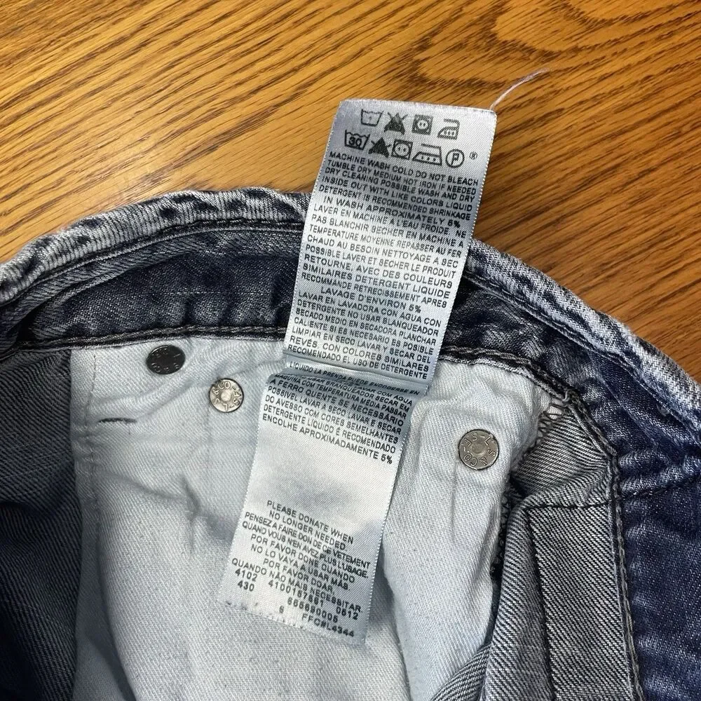 Levi's 569 Loose Straight Jeans Blue 32x32 Black Waist Patch Patch
